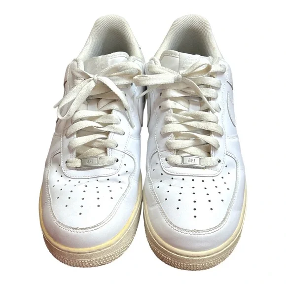 Nike AF-1 Sz 9.5 White Sneakers - Picture 2 of 5